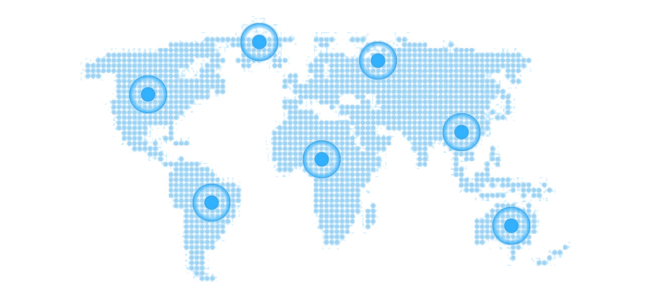A graphic showing interconnected nodes, symbolizing global communication and partnership.